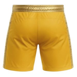 <b>Men</b> <b>Yellow</b> Sublimated Ice Hockey Training <b>Shorts</b> Polyester Drawstring Side Stripe Athletic Sports <b>Shorts</b> Performance Wear - Product Image 2