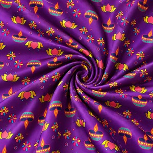 Tela de Satén de Seda y Algodón Orgánico con Estampado Floral, Tejido para Vestidos, Chales y Prendas - Product Image 3