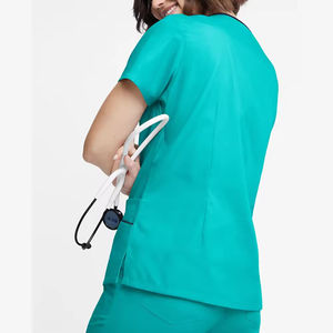 Uniformes de travail en toile anti-rides, logo personnalisé, séchage rapide, respirants, chemises de travail pour infirmières et dentistes, usage hospitalier, unisexe - Product Image 3