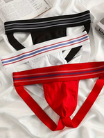 Herren Spitzen-Netzstoff Slips Gestreifter Bund Tiefsitzend Spandex/Baumwoll-Mischung Weich Schnelltrocknend Fitness Sport Unterwäsche Anpassbar