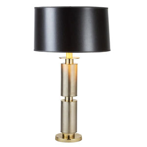 Luxury Antique Gold Leaf Acanthus Leaf Table Lamp With Black Silkette Shade Lamp For Living Room & Bedroom <b>Desk</b> Light Fixture - Product Image 5