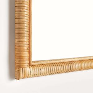 Espejo de Pared con Marco de Ratán Natural, Decoración Minimalista para el Hogar, Decoración de Pared para Hotel, Cafetería, Proveedor Mayorista Sostenible - Product Image 3