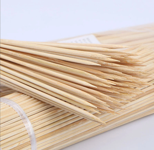 Brochettes en bambou de 10 pouces pour barbecue et grillades, bâtonnets en bambou naturel écologiques, qualité alimentaire - Product Image 2