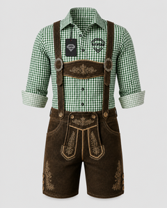 เสื้อเชิ้ตบาวาเรียนแบบดั้งเดิมสำหรับผู้ชายในเทศกาล Oktoberfest - เสื้อเชิ้ตผ้าฝ้ายแท้ 100% แบบเรียบ ขายส่งเสื้อผ้าผู้ชายราคาถูก - Product Image 4