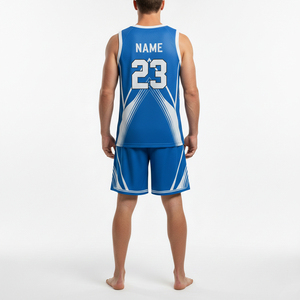 Maillot de basketball à manches courtes imprimé par transfert thermique de haute qualité, couleurs et logo personnalisables, 100 % polyester, séchage rapide - Économique - Product Image 4