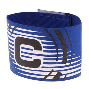 Brazalete Deportivo Elástico Reutilizable Personalizado al por Mayor con Diseño de Rayas para Capitán de Fútbol - Product Image 1
