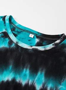 เสื้อย้อมคอเสื้อแบบผูกคอลูกเรือระบายอากาศเสื้อย้อมผ้าฝ้าย100% เด็กผู้หญิงแบบยาวเสื้อยืดผ้าฝ้ายแบบกำหนดเองเสื้อยืดย้อมผ้าคอตตอน - Product Image 3