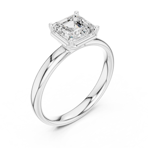 แหวนแต่งงานทองคำแท้ 14k คลาสสิก ประดับเพชรทรง Asscher น้ำหนัก 1.5 กะรัต เกรด E VS1 เพาะเลี้ยงในห้องปฏิบัติการ พร้อมใบรับรอง IGI สำหรับผู้หญิง - Product Image 5