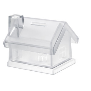 Soluzione di conservazione salvadanaio in plastica a forma di casa - Product Image 1