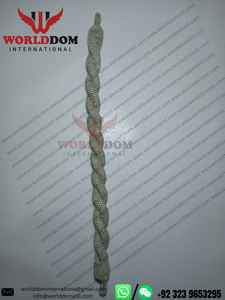 Cordón de ala plateado OEM para sombreros, accesorios para la cabeza, cordón de barbasco, alambre de metalizado Mylar o hilos de seda, tejido a mano - Product Image 6