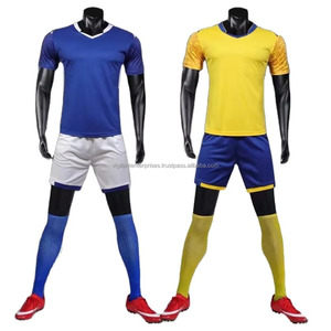 เสื้อฟุตบอลสำหรับผู้ชายเสื้อ100% ผ้าโพลีเอสเตอร์ออกแบบได้ตามต้องการมีโลโก้ชื่อบริการผลิตตามสั่งสำหรับชุดทีมเยาวชนเด็กขนาดตัดอัตโนมัติ - Product Image 1