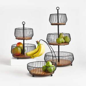 Corbeille à fruits en fer moderne pour cuisine, marque privée, pour la présentation de fruits frais, organisateur de table à manger - Product Image 2