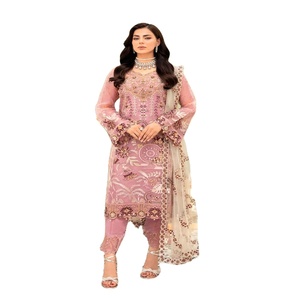 Cosido al por mayor vestidos paquistaníes marca original Organza trajes de 3 piezas por Ramsha ropa india y paquistaní mujer Kurti - Product Image 1