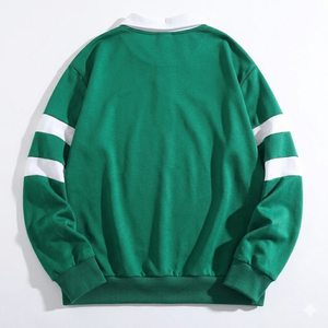 Fashionable knitted Custom <b>Men</b> light green <b>white</b> stripe <b>polo</b> shirts long Sleeve Breathable cotton oversized <b>polo</b> shirts - Product Image 2