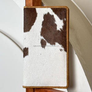 Fabricante de moda Premium Bifold cuero de vaca genuino diseñador Slim Luxury Card Money Holder monedero billetera larga para hombres - Product Image 5