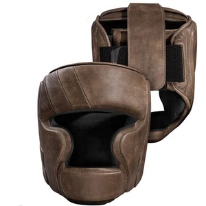New Design Leather Boxing Head Guard-Protective Sports Helmet For Adults-Unisex Solid-Color Universal-Use - Product Image 3