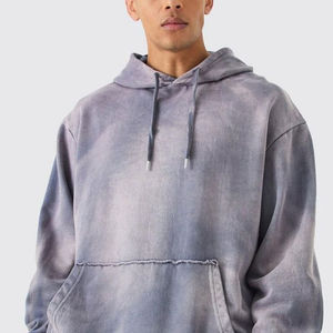 Six Trend - Ropa Deportiva de Moda para Hombre, Estilo Urbano, Estampada, Vintage, Lavada al Ácido, Transpirable, Forro Polar, 100% Algodón, 400g, 2 en 1 - Product Image 4