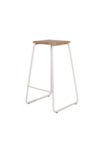 Taburetes y Mesa Auxiliar Vintage Plateados Brillantes Pulidos Hechos a Mano con Tapa de Madera para Decoración del Hogar - Product Image 1