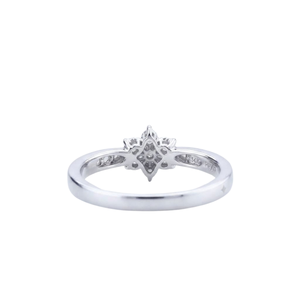 Bague de fiançailles en diamant rond brillant, argent sterling 925, bague classique en moissanite pour femmes - Product Image 3