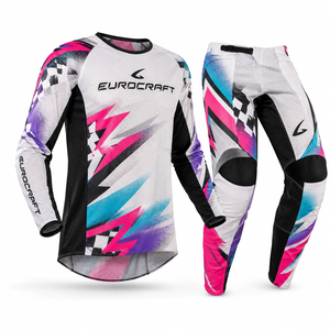Ensemble de maillot et pantalon de motocross ignifuge personnalisé pour homme, manches longues, équipement de course moto, taille adulte - Product Image 1
