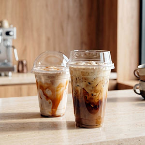 Wholesale High Quality Disposable PP <b>Cups</b> 16/20/24oz Single Wall 95mm Lid Transparent <b>Plastic</b> <b>Cup</b> Beverages Juice Smoothie Boba - Product Image 1