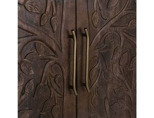 Luxury Handcrafted Solid Wood 2 Door <b>Wardrobe</b> Ornate Tree Branch Carving Premium Espresso Finish - Product Image 3