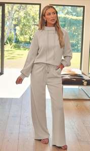 ชุดวอร์มทำจากผ้าฝ้าย 100% ดีไซน์แบบปะติดปะต่อ สวมใส่สบาย ระบายอากาศได้ดี และมีสไตล์โดดเด่นแบบสตรีทแฟชั่น - Product Image 2