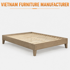 ผู้ผลิตเฟอร์นิเจอร์ OEM/ODM จากเวียดนาม โครงเตียงไม้เนื้อแข็งแบบเรียบง่าย เฟอร์นิเจอร์ห้องนอนสไตล์มินิมอล เตียงไม้แอช โรงงานผลิตเฟอร์นิเจอร์ - Product Image 1