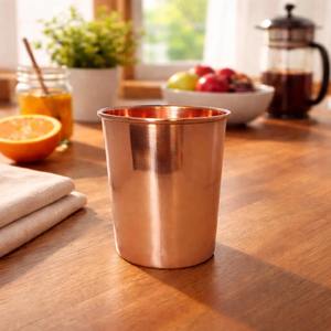 Tumbler Ayurvédique artisanal en cuivre pur pour la santé et le bien-être, vaisselle de cuisine et de table - Product Image 1