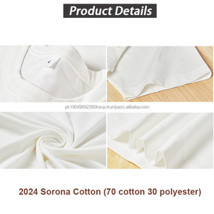 T-shirt uni en coton à manches courtes de haute qualité Vente en gros T-shirt Sorona vierge surdimensionné à impression personnalisée pour hommes - Product Image 2