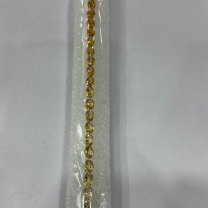 Ensemble exclusif de 23 pierres précieuses en citrine jaune naturelle, taille ovale, 25,14 carats, 6x8mm, provenant de Madagascar, pour bracelet tennis et bijoux - Product Image 1