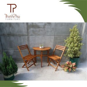 Wholesale Solid Wood Furniture Set Coffee <b>Table</b> Chairs for Home <b>Bar</b> Restaurant Hotel Coffee Shop Garden Use Made in Vietnam - Product Image 5