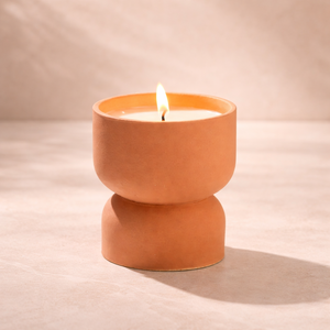 Vaso de cerámica de lujo para velas con pedestal elevado, doble asa, resistente al calor, pared gruesa, acabado liso, decoración del hogar, soporte para velas de múltiples mechas - Product Image 5