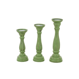 Premium Wooden <b>Green</b> 3 Pcs <b>Candle</b> Holder Set Handmade Decorative <b>Candle</b> Stand for Home Table Wedding Party at Affordable Price - Product Image 5