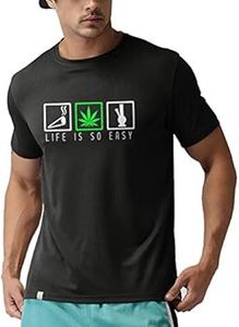 T-shirt homme en coton bio de luxe, imprimé, toucher doux, marque de mode durable, coupe slim, chemise basique décontractée - Product Image 3