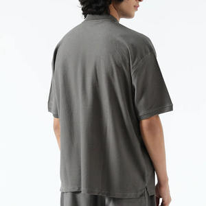 เสื้อโปโลผู้ชายไซส์ใหญ่ สีพื้น ผ้าฝ้าย แขนสั้น สไตล์ลำลอง ทอแบบป๊อปลิน - Product Image 2