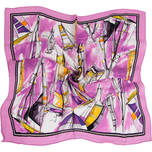 Foulard carré personnalisé 100 % coton, imprimé, style mouchoir en satin de soie, pour femme, usage quotidien, cadeau - Product Image 3