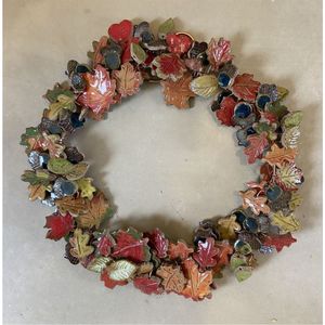 Guirnalda de flores metálicas hecha a mano, decoración floral de hierro para colgar en la puerta, para el hogar, bodas, eventos, fiestas, adornos. - Product Image 4