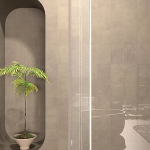 Porta scorrevole per doccia senza telaio in vetro temperato trasparente da 5/16 pollici con finitura cromata, 58-60 pollici L x 76 pollici H, per bagno - Product Image 1