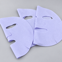 Masque facial sec en microfibre soyeuse bleue, personnalisable, pour hydrater et nourrir la peau, emballage imprimé