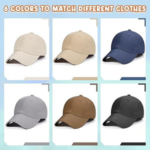 Casquette de baseball unisexe réglable en coton, casquette unie pour broderie de logo personnalisé - Product Image 5