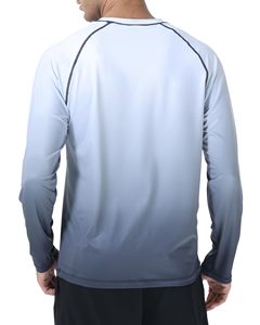 Custom Logo Long Sleeve Swim <b>Shirt</b> with UPF 50+ <b>UV</b> Sun Protection for Men's Compression <b>Shirt</b> Quick Dry Surf Swim Tops - Product Image 5