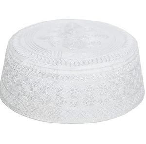Gorros Musulmanes Topi Kufi, Gorro de Oración para Ramadán en Arabia Saudita, Impermeable, Transpirable, para Viajes, con Logotipo Personalizado, Color Blanco - Product Image 1