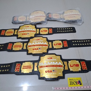 Cinturón de Campeonato Personalizado para Taekwondo, Judo, Boxeo, MMA, Jiu-Jitsu y Lucha Libre, 2 cm de Grosor, Forro de Piel Sintética, Fabricante y Proveedor OEM - Product Image 1