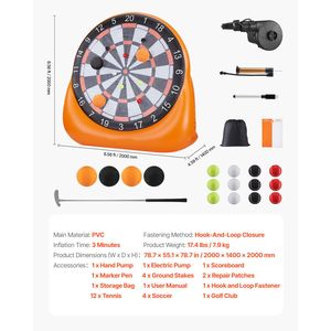 Tabellone Gonfiabile Gigante da Calcio Balilla (6ft+) con 4 Palloni da Calcio e 12 Pompe ad Aria per un Montaggio in 3 Minuti - Product Image 3