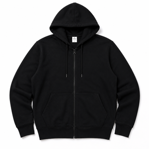 Black Men Solid Winter <b>Zip</b>-Up <b>Hoodie</b> Sweatshirt Jacket with Digital Printing Breathable Front Zipper <b>Pocket</b> for Casual Wear - Product Image 3