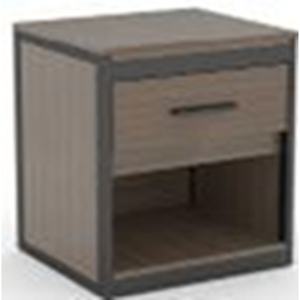 โต๊ะข้างเตียงขนาดควีนไซส์ ได้รับการรับรองมาตรฐาน CARB P2 เกรด E0 ผลิตจาก MDF เคลือบ HPL/LPL พร้อมขอบตกแต่ง ฮาร์ดแวร์ ขนาด 24x16x26 นิ้ว เฟอร์นิเจอร์ห้องนอน - Product Image 3