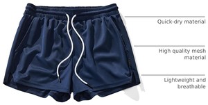<b>Mens</b> Oxford Fabric Cargo Spandex/Polyester Casual Mid <b>Waist</b> Drawstring <b>Elastic</b> <b>Waist</b> Eco-Friendly Quick Dry Breathable <b>Shorts</b> - Product Image 5