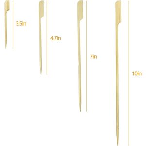 Paquete de 100 Palillos de Bambú de 3.5 Pulgadas, Brochetas de Madera para Cócteles, Aperitivos, Frutas, Barbacoa, Bocadillos - Palillo Versátil para Mezclar Cócteles - Product Image 3