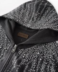 Sweat à capuche pour homme avec strass, streetwear de qualité pour les soirées et le quotidien - Product Image 5